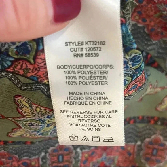 KUT From The Cloth Women's Jasmine Chiffon Blouse Top Shirt, Sheer, Size Small - Picture 3 of 3